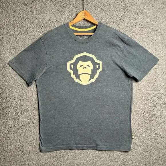 Howler Bros Mens Crewneck Graphic T-Shirt Mens Large Gray El Mono Logo - Picture 2 of 13